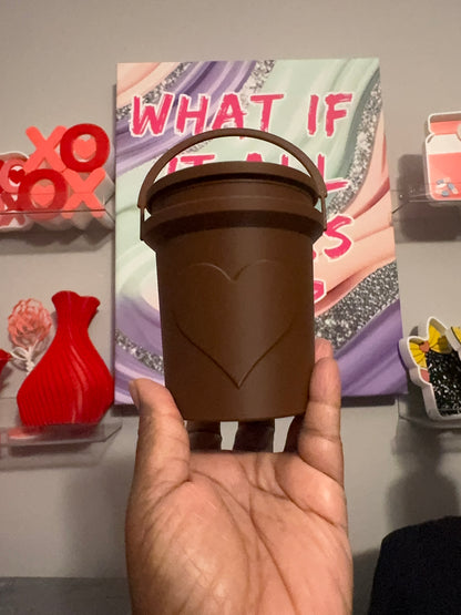 Mini Heart Buckets 3D Printed