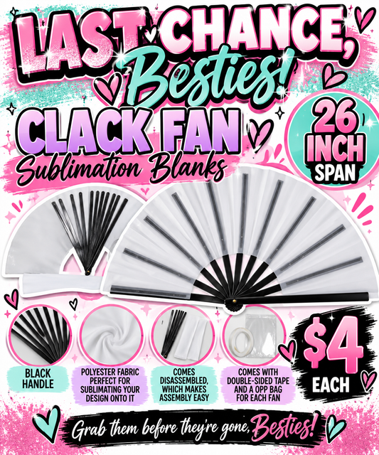 13 inch Clack Fan Sublimation Blank