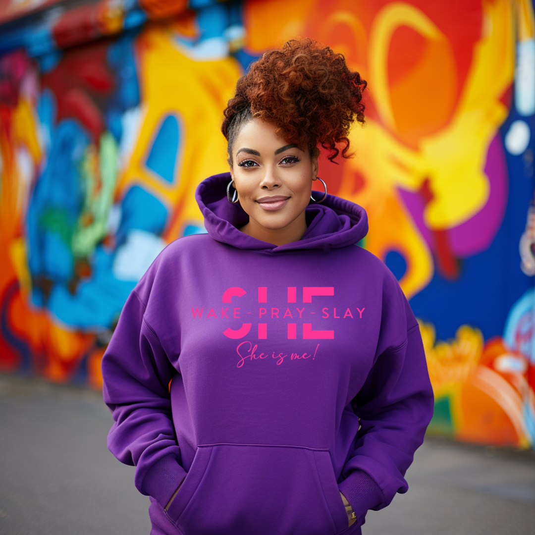 Screen Print- She Wake Pray Slay (Pink)