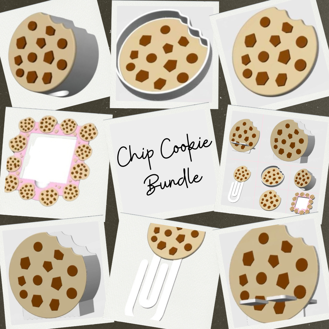 Chocolate Chip Cookie 3D Printed Desk Accessory Bundle Builder