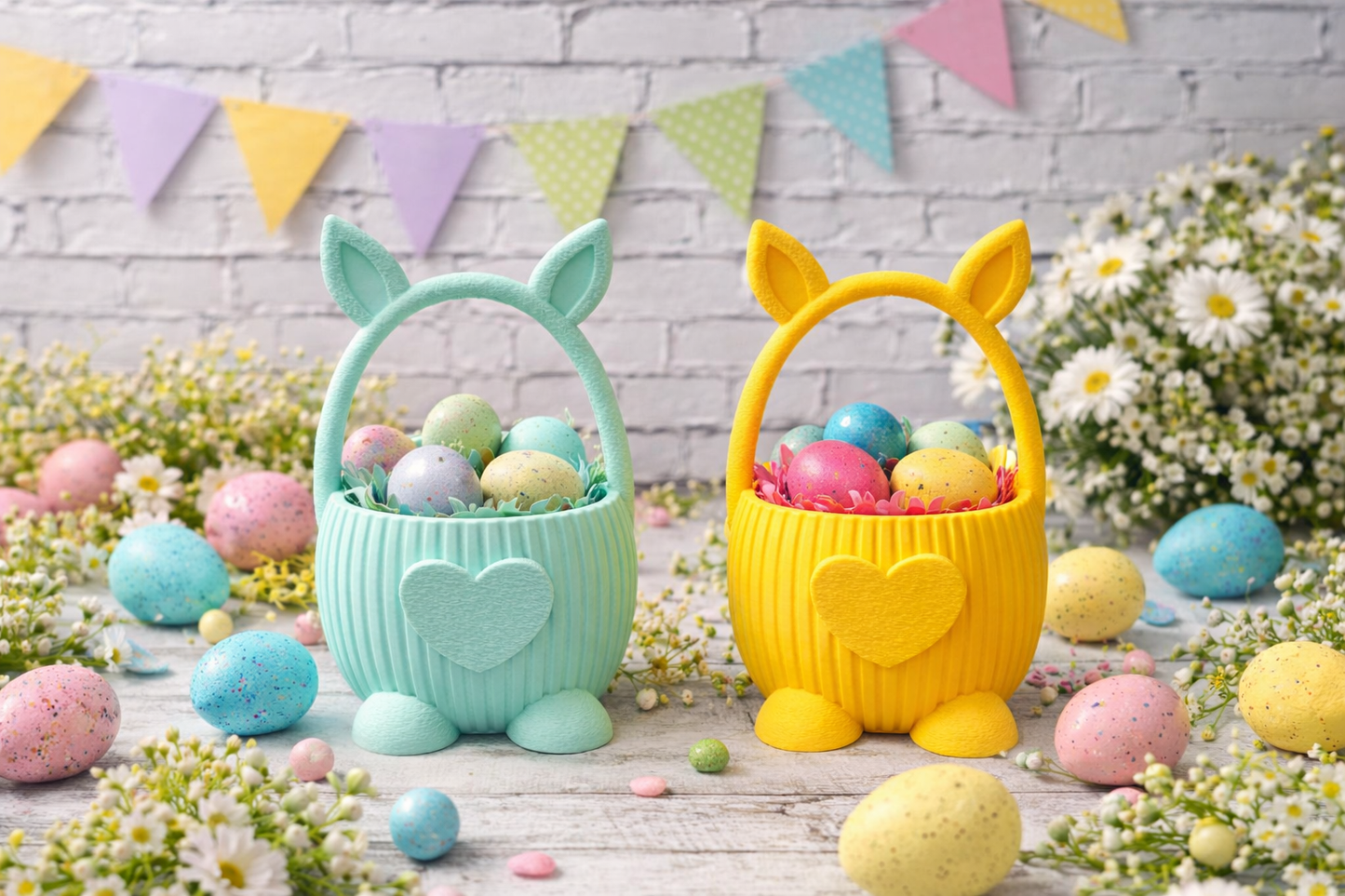 Bunny Easter Basket - 3D Printed Item