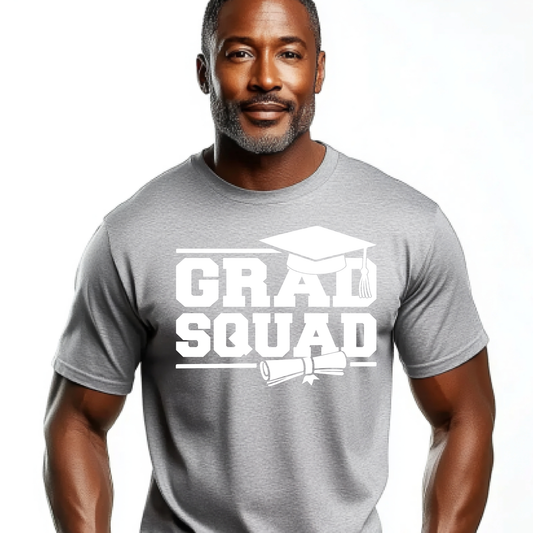 Screen Print- Grad Squad (White)
