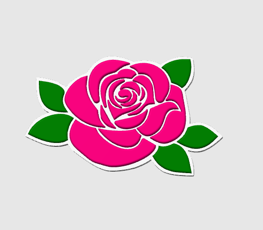 Rose - 3D Printed Badge Reel