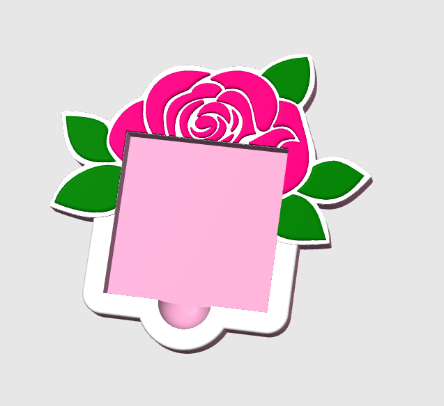 Rose - 3D Printed Sticky Note Holder